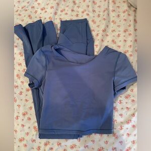 Leggings and backless top matching set
